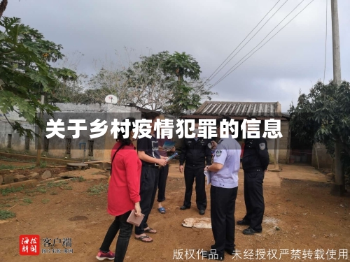 关于乡村疫情犯罪的信息